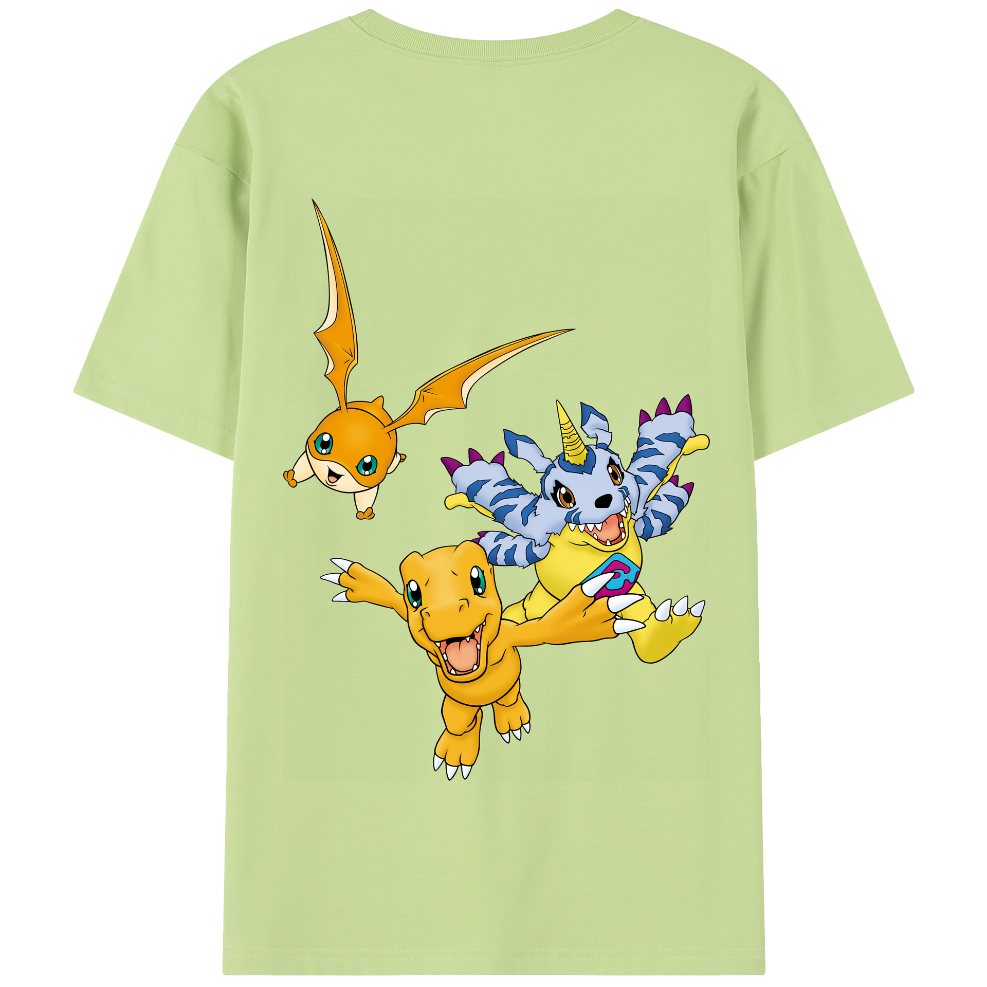 （画像用） Digimon デジタルモンスター/デジモン 綿100％半袖Tシャツ（背面プリント）